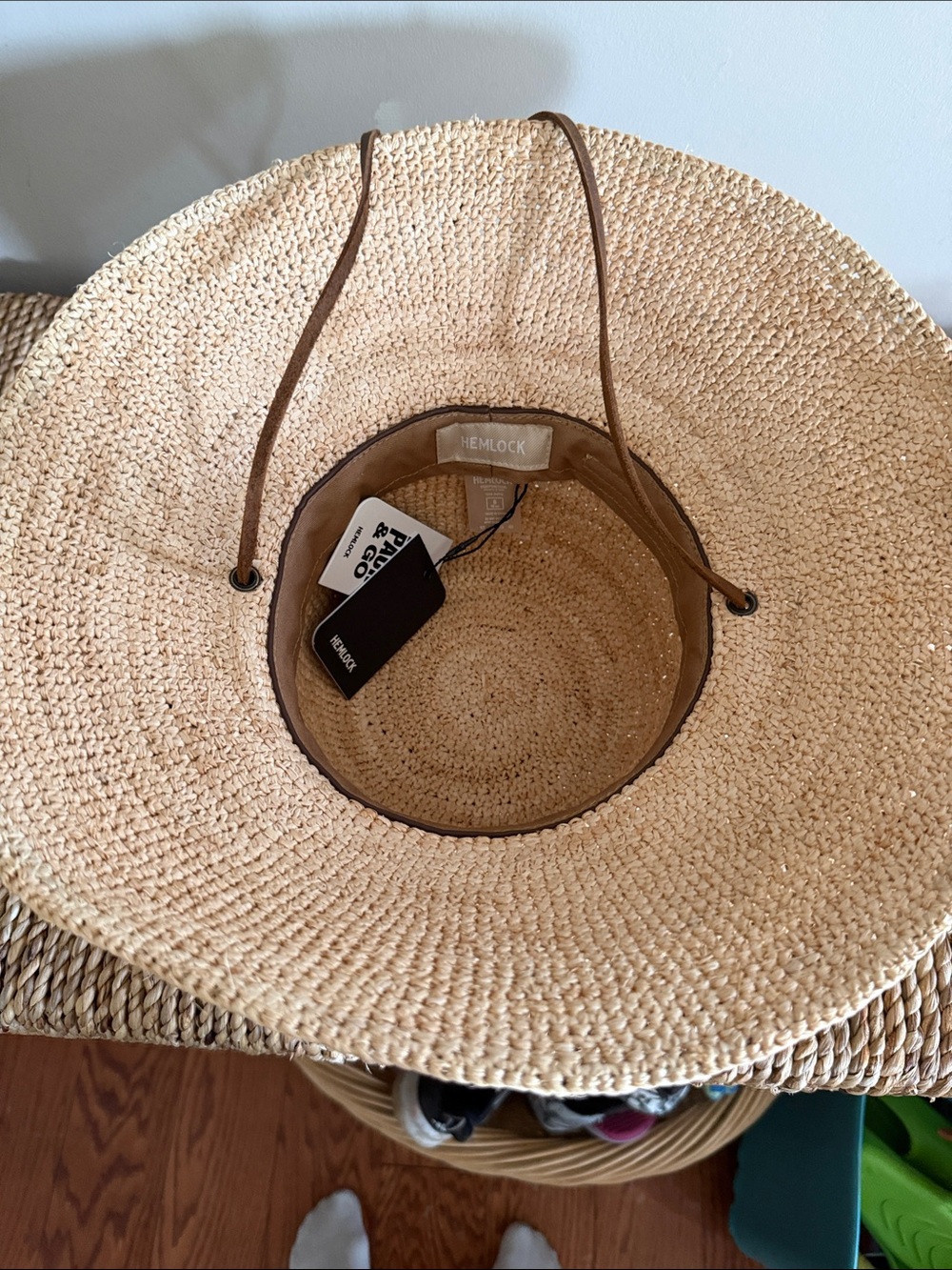 Packable Raffia Bucket Hat - Natural - Picture 3 of 5